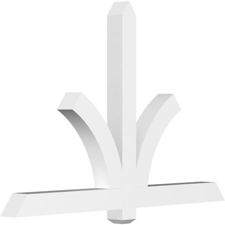 Ekena Millwork Redmond Architectural Grade PVC Gable Bracket, 60"W x 40"H x 4"D x 4"F, 16/12 Pitch GBP060X40X0404RED00